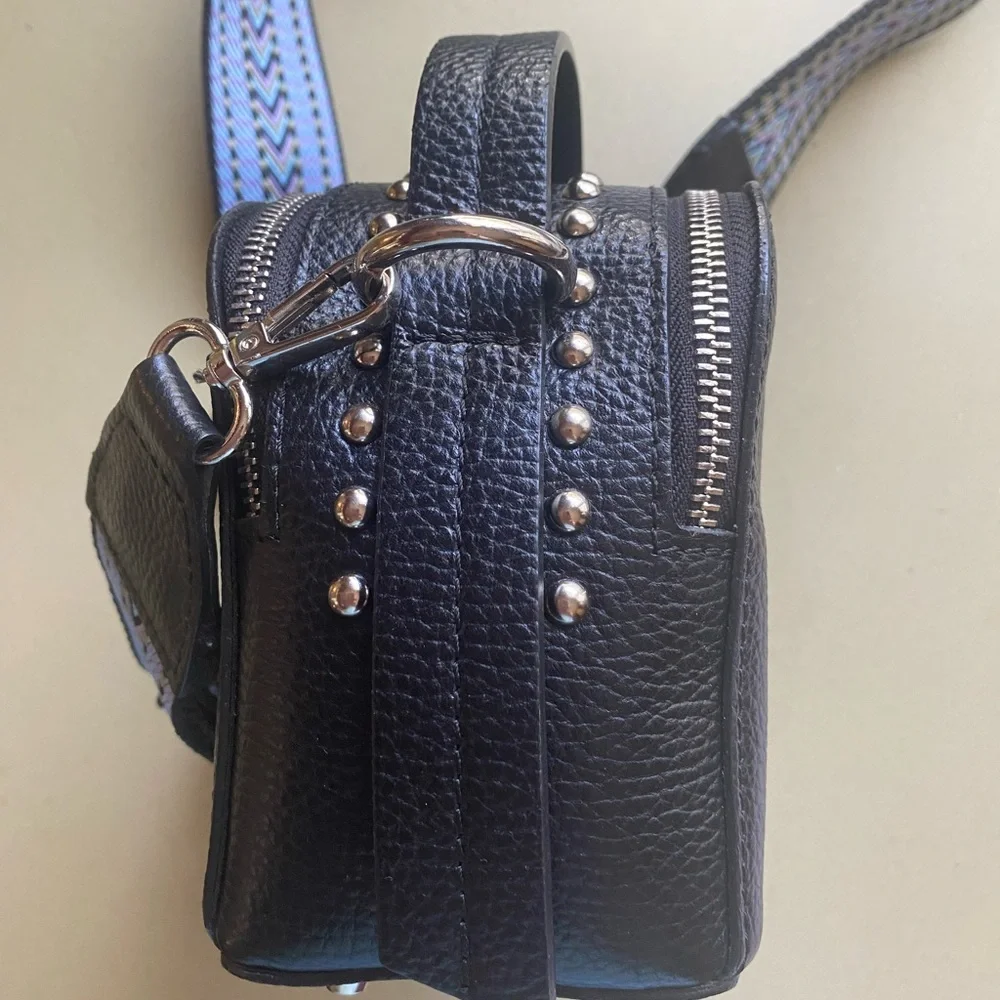 EUC PULICATI genuine leather made in Italy black crossbody/ hand bag - Picture 6 of 16